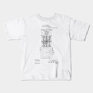 Duplex Pumping Engine Vintage Patent Hand Drawing Kids T-Shirt